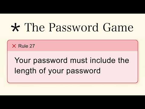 How I Beat The Password Game