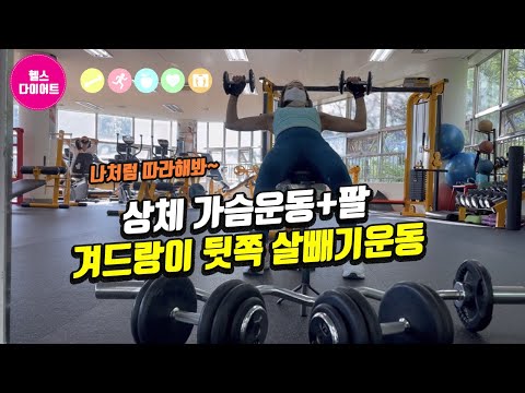 운동하는여자|팔라인예뻐지는운동|누구나 쉽게 따라할 수 있는 가슴운동과 팔|겨드랑이 뒷쪽 살빼기운동