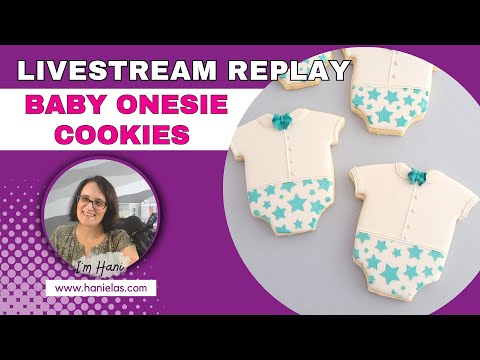 Baby Onesie Cookies - Live Cookie Decorating |Episode 223|