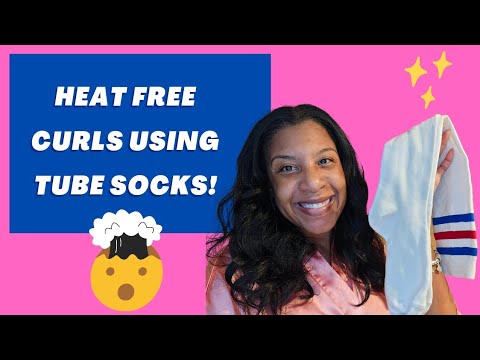 Heat Free Curls with Socks | No Heat Curls | How to Curl Your Hair with Socks | Beach Waves Tutorial