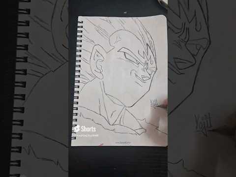 Draw Vegeta Sacrificing Himself😭😔 #animeart #animestyle #viral #dragonballzdrawing #shorts #ssj