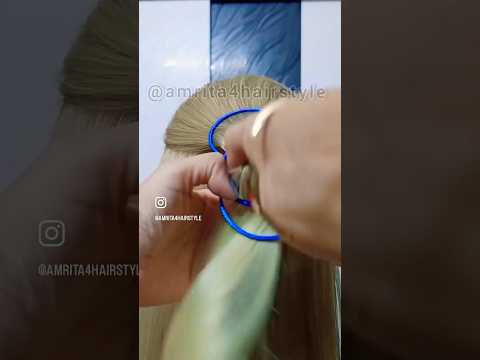 DIY bangle braid style #hairhacks #hairstyletutorial #shortsfeed