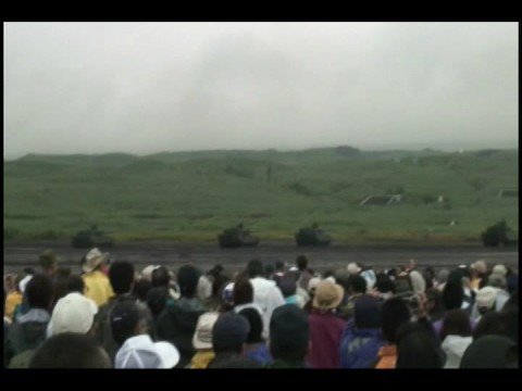 Japan 90 tank volley   2008年　富士綜合火力演習　９０戦車