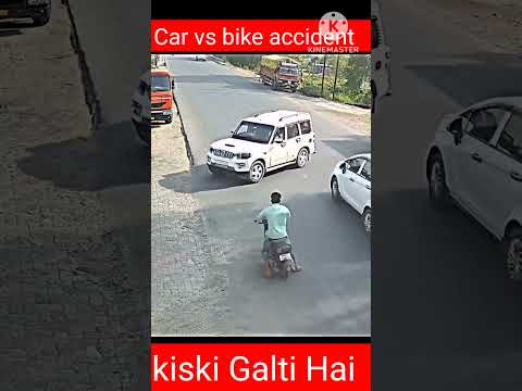 Car vs bike accident #delhi