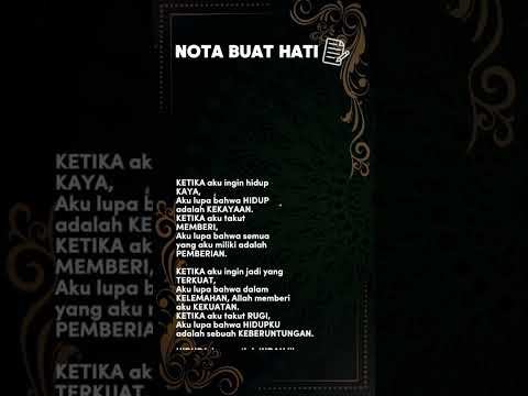 Nota Buat Hati #motivation #shorts #reels #shortsvideo #shortsfeed #youtubeshorts #youtube #fyp