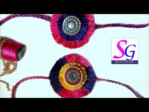 Rakhi making with silk thread | Designer rakhi | Raksha bandhan