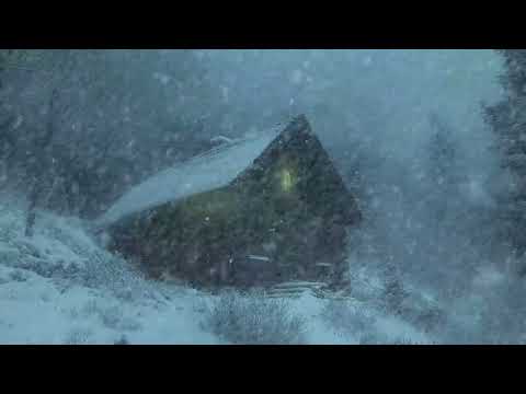 Blizzard Sounds for Sleep, Relaxation & Staying Cool | Snowstorm Sounds Howling Wind in the Cabin