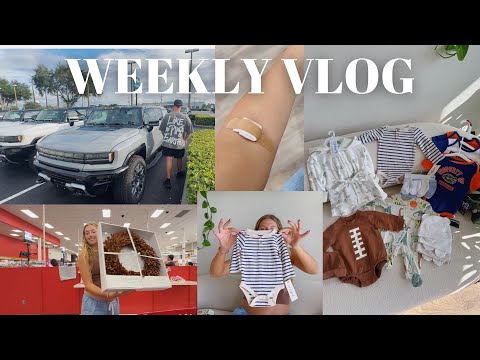 VLOG: glucose test, car shopping, baby clothes haul, fall decor etc!