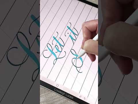 "Let It Now" Digital iPad Calligraphy Quote #ipadlettering #ASMRvideo #letteringchallenge