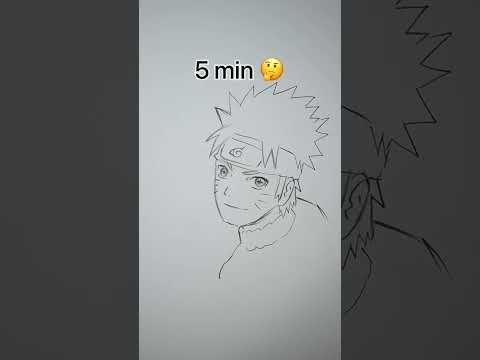 How to Draw Naruto in 10sec, 10mins, 10hrs #shorts