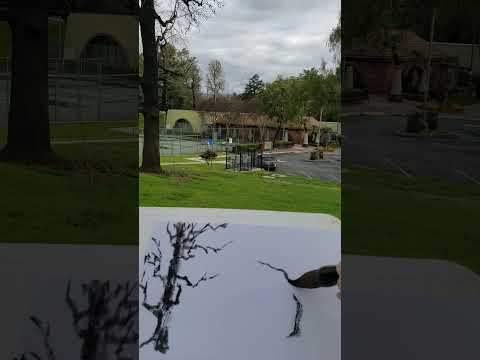 plein air sketch at Joslyn center