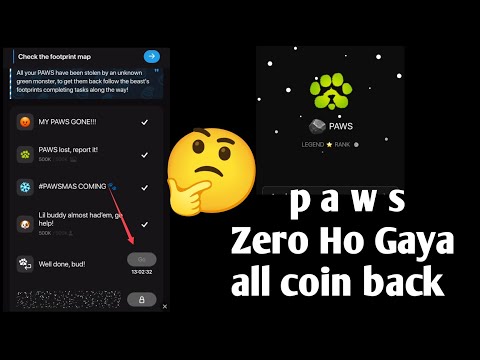 Paws point gone | paws new update today | Paws point 0 problem solved | paws airdrop