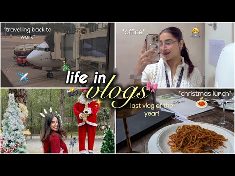 days in my life *VLOG* - travelling, christmas, office & more 🎄🧘‍♀️🎀✨ | Rashi Shrivastava