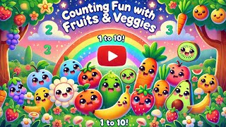 Counting Fun with Fruits & Veggies: 1 to 10! | Counting Video #CountingForKids