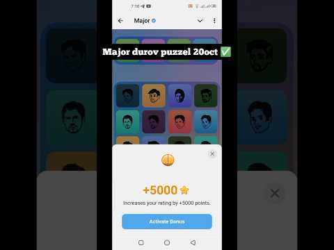 Major durov puzzel 20oct #airdrop  #crypto  #major