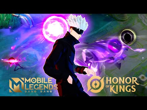 MLBB Xavier VS HOK Kongming Gojo Satoru Skin Comparison