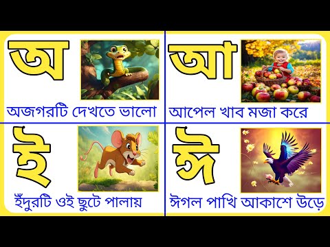 বাংলা স্বরবর্ণ | অ আ ই ঈ | বাংলা স্বরবর্ণ শিক্ষা | স্বর বর্ণের সঠিক উচ্চারণ | স্বরবর্ণ অ আ ই ঈ | অআ