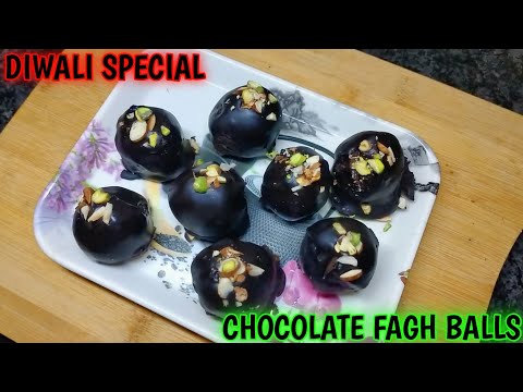 CHOCOLATE FUDGE BALLS WITH ALMONDS & PISTA STUFFED || VERY TASTY & YUMMY 🤤 || #diwali #foodlover