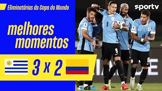 URUGUAI 3 X 2 COLÔMBIA | MELHORES MOMENTOS | 11ª RODADA DAS ELIMINATÓRIAS DA COPA 2026 | sportv