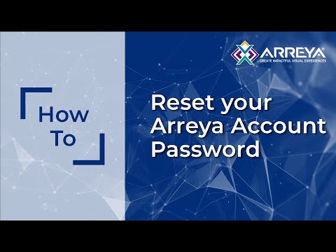 How to: Reset your Arreya Account Password