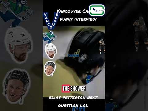 Vancouver Canucks elias petterson angry  with  Miller question. #canucks #nhlnews #funny #hockey#lol