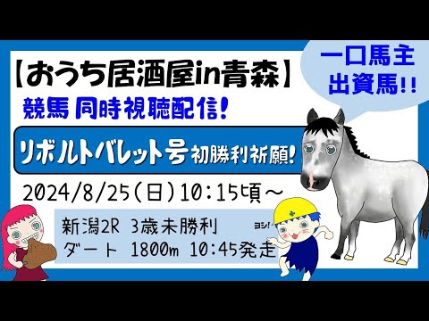 【一口馬主ライブ配信】リボルトバレット号長期休養明け出走！　競馬同時視聴(2024.8.25 新潟2R 3歳未勝利 ダート1800m）YGGオーナーズクラブ