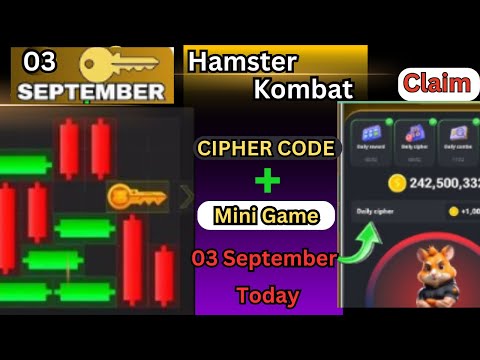 Hamster Kombat mini game  September/ puzzle game / Puzzle game Solved / cipher code today #minigame