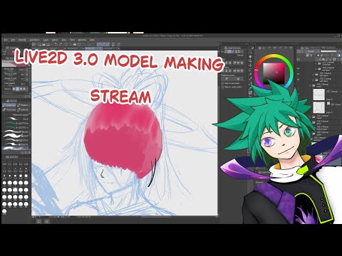 #Vtuber Making a new #live2d 3.0 model. still figuring things out.