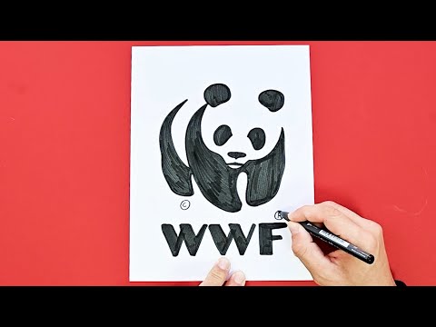 How to draw the WWF (World Wide Fund for Nature) logo