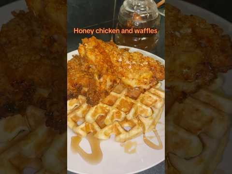 Have breakfast for dinner with these chicken and waffles. #chickenandwaffles #dinner #dinnerrecipe