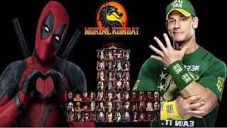 Mortal Kombat 9 - DEADPOOL & JOHN CENA MOD - NEW Expert Tag Ladder Gameplay