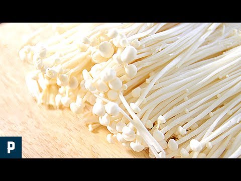 How to cut Enoki Mushroom