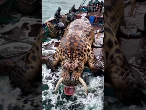 GIGANTIC sea creature caught by fishermen🌊🦭