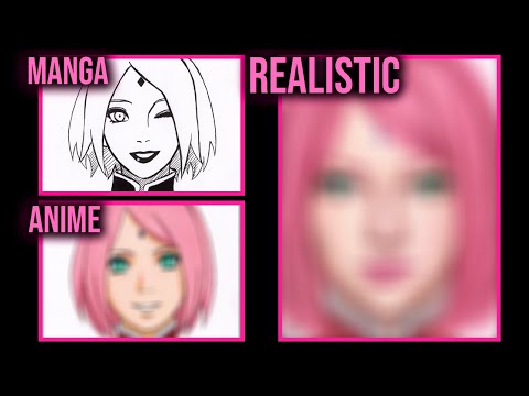 Drawing UCHIHA SAKURA in 3 Styles [Manga, Anime and Realistic]