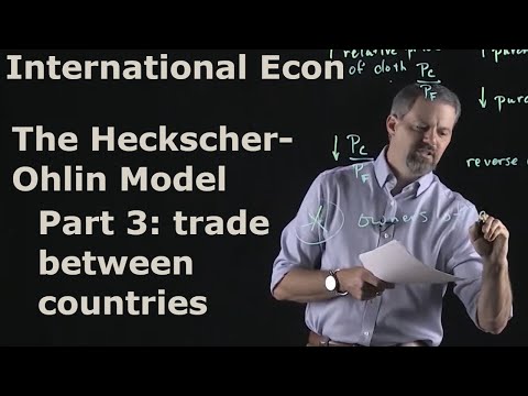 International Economics: The Heckscher-Ohlin Model of trade: Part 3 - trade between two economies