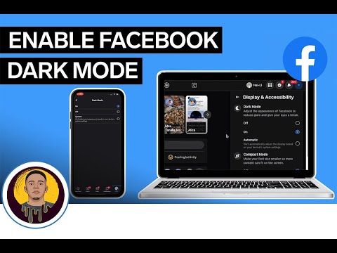 Enable dark mode on facebook app