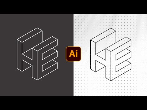 How To Draw Any Isometric Logo In This Process | Modern Logo Design | Adobe Illustrator Tutorial