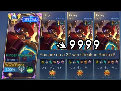 URANUS TRUE DAMAGE BEST HERO FOR SOLO RANKED GAME 2024!! ( totally insane!! ) - Mobile Legends