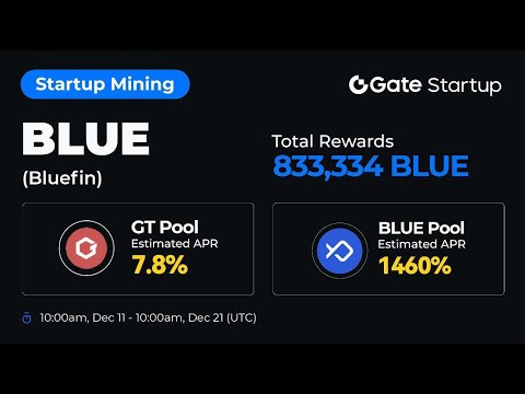 Gate.io Startup Mining Project: Bluefin (BLUE) 🤑 Stake GT And Earn BLUE Token Reward