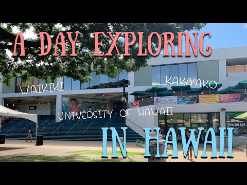 【ハワイ旅行】観光、買い物からのワイキキ 周辺探検！A day exploring in Hawaii （short video）