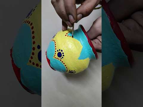 Pot Decoration Ideas I Beautiful Pot Painting I DIY Matki Decor #shorts #potpainting #trending