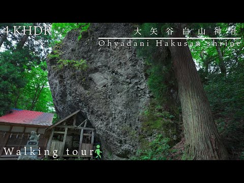 [Walking Tour]the mysterious Ohyadani Hakusan Shrine[huge stone][Japan][4KHDR]散策 巨石が鎮座する神秘の大矢谷白山神社福井