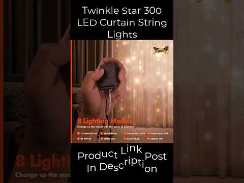 Twinkle Star 300 LED Curtain String Lights #shorts