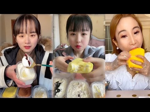 ASMR DESSERT CONTAINER CAKE 2021| CREPE ROLL CAKE | CREPE CAKE MUKBANG