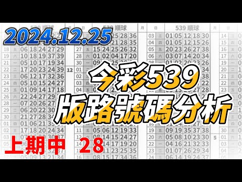 【今彩539】 【上期中28】【2024/12/25】【今彩539參考號碼：11 14 21 31 37】【本期特別參考號碼01 07 08 10】