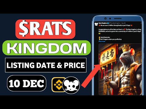 Rats Kingdom Airdrop Listing Date | Rats Token Price Today | Telegram Airdrop Withdrawal Update