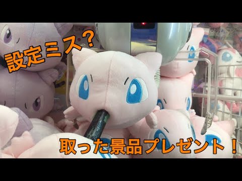 【UFOキャッチャー】1発取り！？ ポケモン の ぬいぐるみ プレゼント！ ミュウ ミュウツー ころりんフレンズ プレゼント企画