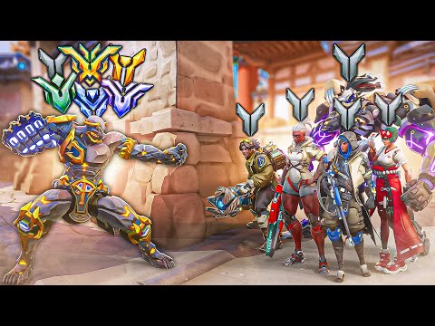 1 of EVERY RANK vs 5 SILVERS - Who wins?! (Overwatch 2)