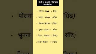 Hindi to English Vocabulary #letslearnenglish