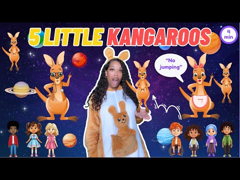 5 Little Kangaroos Jumping On The Bed| Learning with Ms Houston